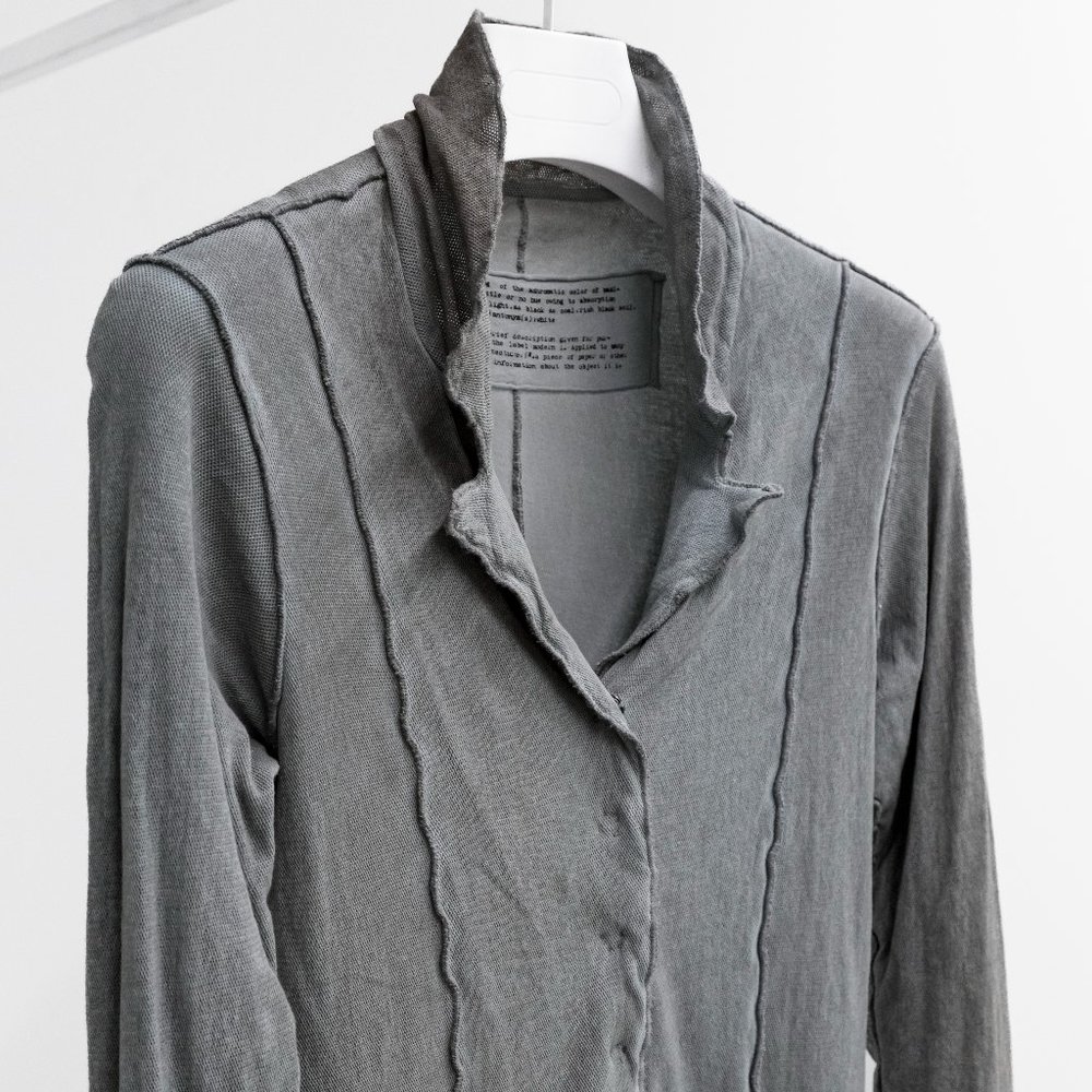 Rundholz Black Label Light Blue Mesh Distressed Cardigan